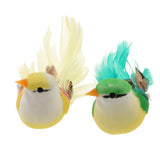 Max 2pcs Artificial Birds Feather Foam Simulation Birds Home Decor without Clip