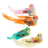 Max 2pcs Artificial Birds Feather Foam Simulation Birds Home Decor without Clip