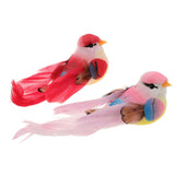 Max 2pcs Artificial Birds Feather Foam Simulation Birds Home Decor without Clip