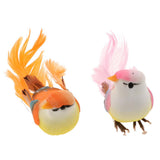 Max 2pcs Artificial Birds Feather Foam Simulation Birds Home Decor with Clip
