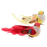 Max 2pcs Artificial Birds Feather Foam Simulation Birds Home Decor with Clip