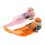 Max 2pcs Artificial Birds Feather Foam Simulation Birds Home Decor with Clip
