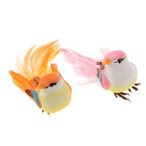 Max 2pcs Artificial Birds Feather Foam Simulation Birds Home Decor with Clip