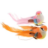 Max 2pcs Artificial Birds Feather Foam Simulation Birds Home Decor with Clip