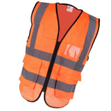 Max Maxb Safety Vest Reflective Jacket Waistcoat Vest  XL Orange