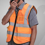 Max Maxb Safety Vest Reflective Jacket Waistcoat Vest  XL Orange