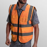 Max Maxb Safety Vest Reflective Jacket Waistcoat Vest  XL Orange