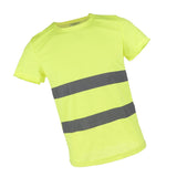 Max Maxb Reflective T Shirt Safety Quick Dry High Visibility Short Sleeve L-XXXL Yellow L