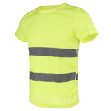 Max Maxb Reflective T Shirt Safety Quick Dry High Visibility Short Sleeve L-XXXL Yellow L