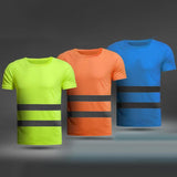Max Maxb Reflective T Shirt Safety Quick Dry High Visibility Short Sleeve L-XXXL Yellow XXL