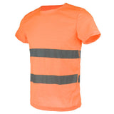 Max Maxb Reflective T Shirt Safety Quick Dry High Visibility Short Sleeve L-XXXL Orange L