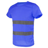 Max Maxb Reflective T Shirt Safety Quick Dry High Visibility Short Sleeve L-XXXL Blue L