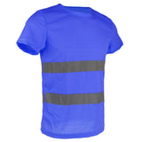 Max Maxb Reflective T Shirt Safety Quick Dry High Visibility Short Sleeve L-XXXL Blue L