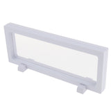 Maxbell 3D Floating Jewelry Display Frame Case Box Stand Rack Holder, White 9x23cm