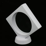 Maxbell 3D Floating Jewelry Display Frame Case Box Stand Rack Holder White 9x9cm 2