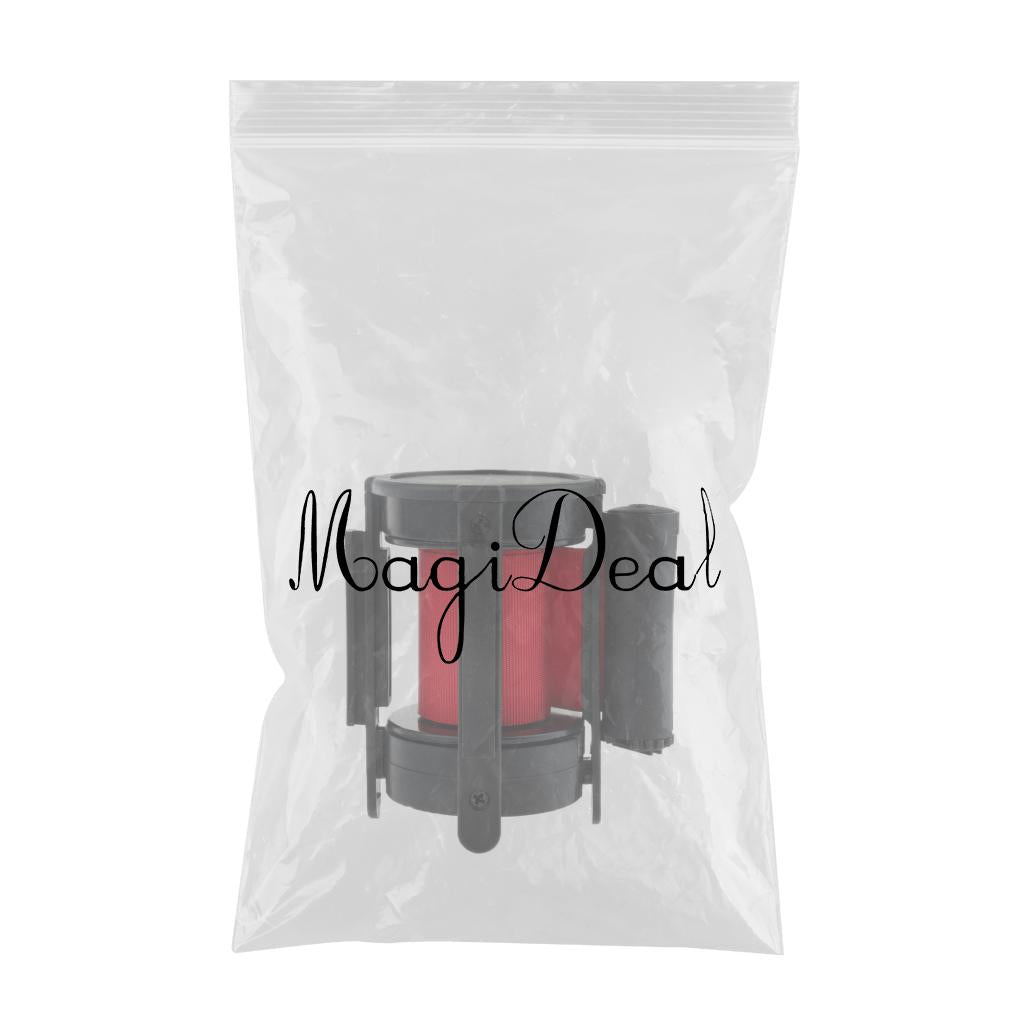 Max Stanchion Queue Barrier Extended Retractable Belt 2m Red