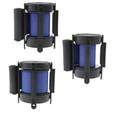 Max Stanchion Queue Barrier Extended Retractable Belt 2m Blue