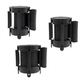 Max Stanchion Queue Barrier Extended Retractable Belt 2m Black