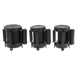 Max Stanchion Queue Barrier Extended Retractable Belt 2m Black