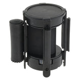 Max Stanchion Queue Barrier Extended Retractable Belt 2m Black