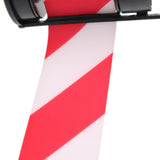 Max Stanchion Queue Barrier Extended Retractable Belt 2m White Red Stripes