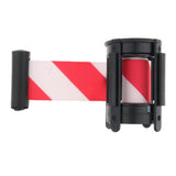 Max Stanchion Queue Barrier Extended Retractable Belt 2m White Red Stripes