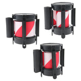 Max Stanchion Queue Barrier Extended Retractable Belt 2m White Red Stripes