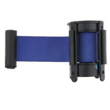 Max Stanchion Queue Barrier Crowd Control Retractable Blue