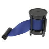 Maxbell 5m Retractable Stanchion Belt Crowd Queue Control Barrier Mounted Accessory Blue