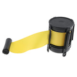 Maxbell 5m Retractable Stanchion Belt Crowd Queue Control Barrier Mounted Accessory Yellow