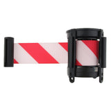Maxbell 5m Retractable Stanchion Belt Crowd Queue Control Barrier Mounted Accessory Red and White