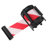 Maxbell 5m Retractable Stanchion Belt Crowd Queue Control Barrier Mounted Accessory Red and White