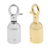 Maxbell Rope Barrier End Stopper Cord End Caps with Hook 2.5cm Silver/Gold  Silver