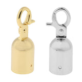 Maxbell Rope Barrier End Stopper Cord End Caps with Hook 2.5cm Silver/Gold  Silver