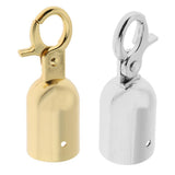 Maxbell Rope Barrier End Stopper Cord End Caps with Hook 2.5cm Silver/Gold  Silver
