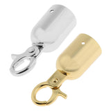 Maxbell Rope Barrier End Stopper Cord End Caps with Hook 2.5cm Silver/Gold  Silver