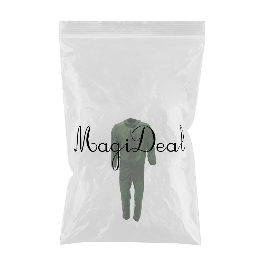 Max Maxb Adults Waterproof Rain Suit Jacket & Trousers Set Unisex Rain Coat Button Style
