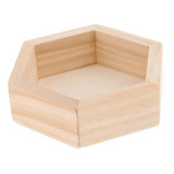 Max Maxb Wooden Hexagon Necklace Jewelry Display Tray Case, Jewelry Storage Box S