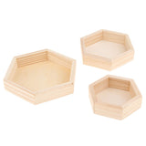 Max Maxb Wooden Hexagon Necklace Jewelry Display Tray Case, Jewelry Storage Box S