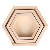 Max Maxb Wooden Hexagon Necklace Jewelry Display Tray Case, Jewelry Storage Box S