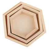 Max Maxb Wooden Hexagon Necklace Jewelry Display Tray Case, Jewelry Storage Box S