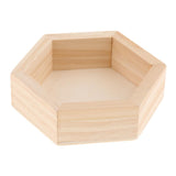 Max Maxb Wooden Hexagon Necklace Jewelry Display Tray Case, Jewelry Storage Box S