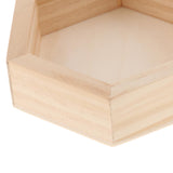 Max Maxb Wooden Hexagon Necklace Jewelry Display Tray Case, Jewelry Storage Box S