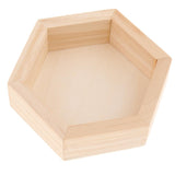 Max Maxb Wooden Hexagon Necklace Jewelry Display Tray Case, Jewelry Storage Box S