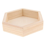 Max Maxb Wooden Hexagon Necklace Jewelry Display Tray Case, Jewelry Storage Box M