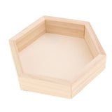 Max Maxb Wooden Hexagon Necklace Jewelry Display Tray Case, Jewelry Storage Box M