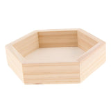 Max Maxb Wooden Hexagon Necklace Jewelry Display Tray Case, Jewelry Storage Box M