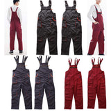 Maxbell Unisex Workwear Coverall Work Bib Overall Uniform Pants Tousers XXL Red