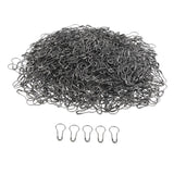 Maxbell 1000 Pcs Metal Calabash Shape Gourd Pear Bulb Safety Pin Tag Fastener Black