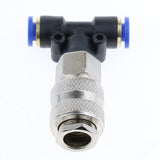 Max Pneumatic Air Blow Dust Air Hose Gun Kit with Joint and Nozzle 4×6 mm Blue